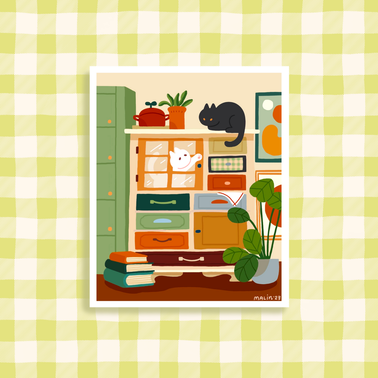 Playful Cat Friends Print