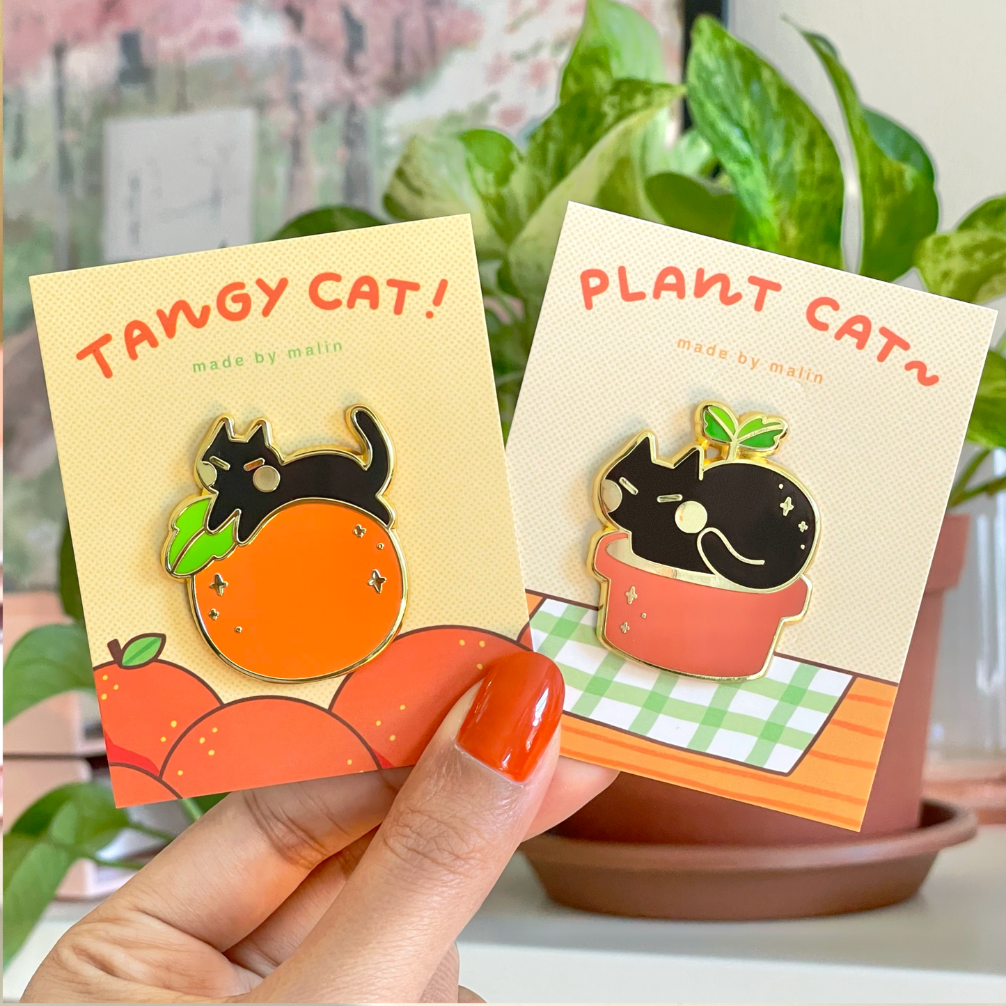 Black Cat Enamel Pins