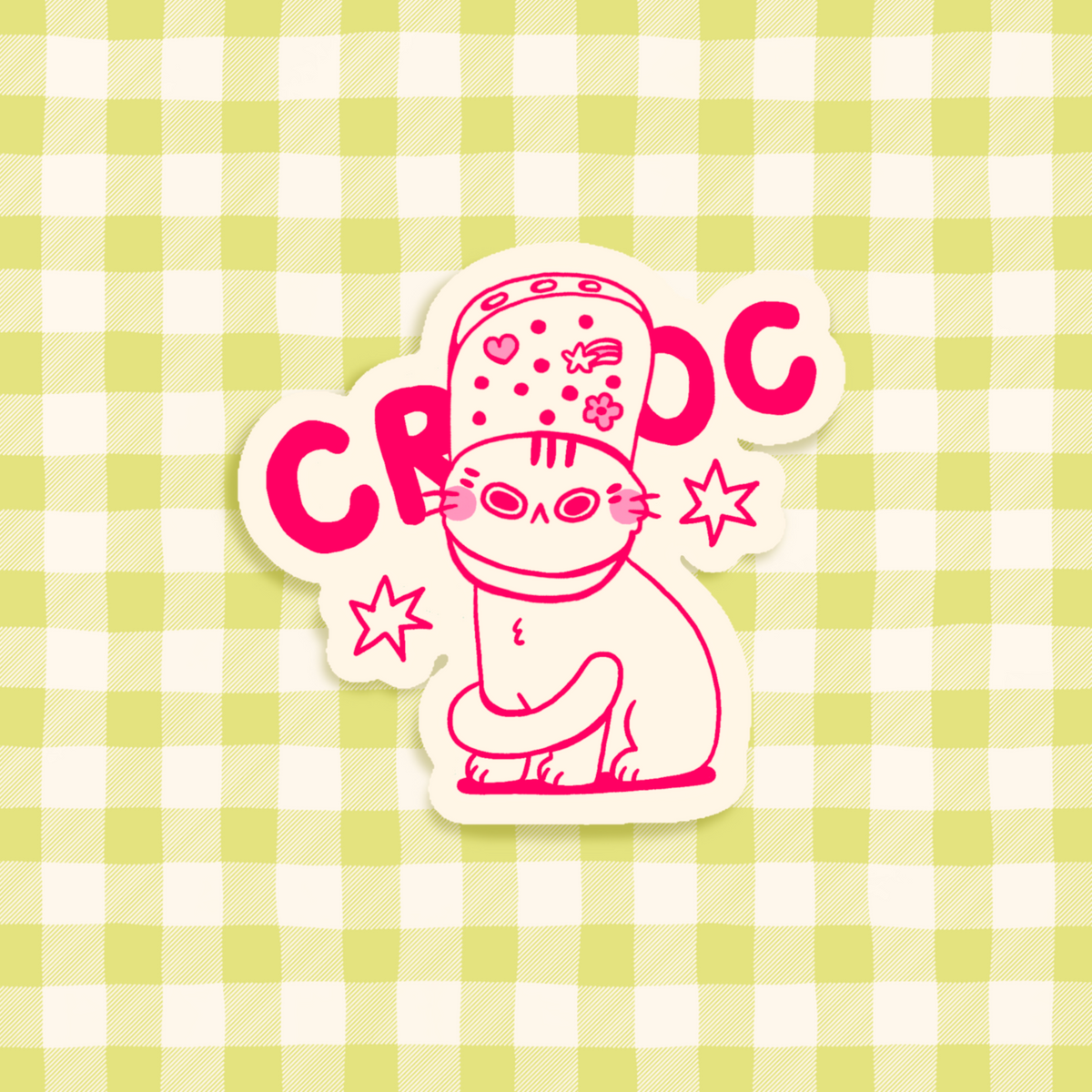 Crocy Sticker Croc Cat Sticker – made by malin