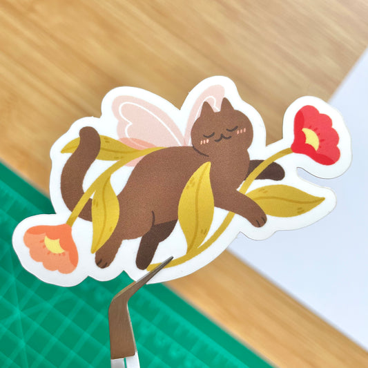 Fairy Cat Sticker (Matte)